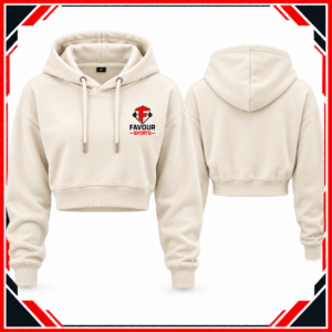 Women’s Cream Cropped Hoodie | Custom Premium Sports & Streetwear Hoodie