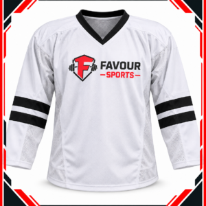 Men’s White Hockey Jersey | Custom Long-Sleeve Ice Hockey Sports Jersey