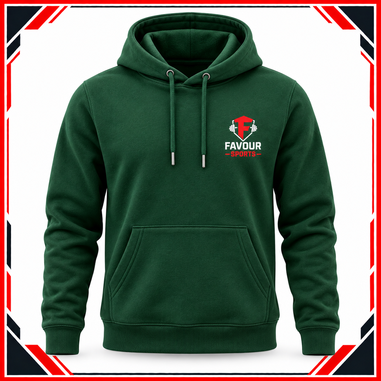 Men’s Forest Green Pullover Hoodie | Custom Sports, Gym & Streetwear Hoodie