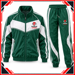Retro Nylon Tracksuit - Green/White